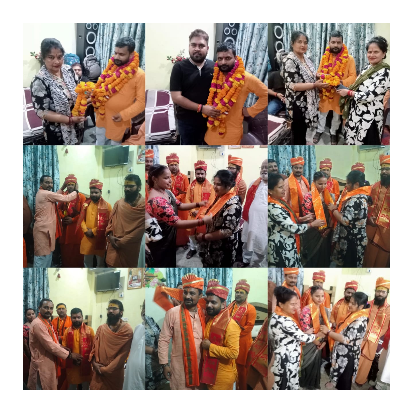 Grand welcome for Dev Prakash Shukla, National President of Rashtriya Yuva Vahini, in Kanpur.