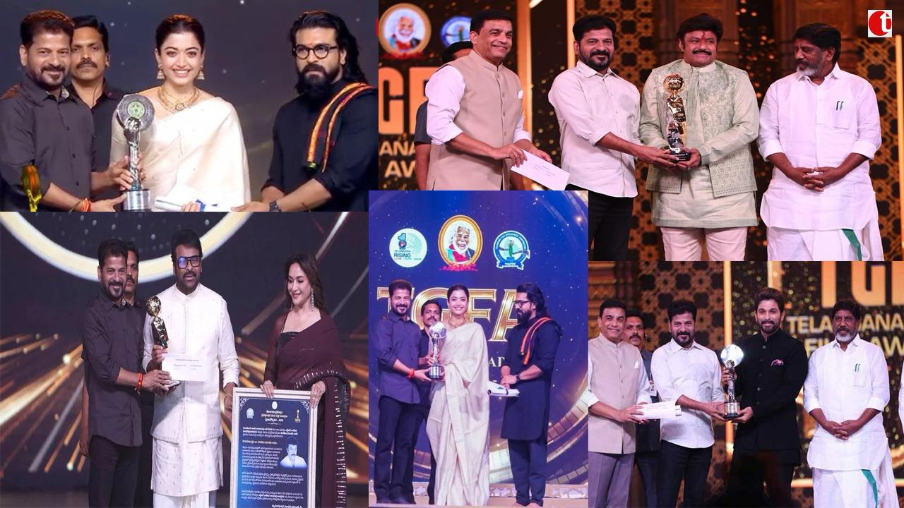 Grand finale of &ldquo;Telangana Gaddaar Film Awards 2025&rdquo;, a wonderful confluence of cinema and culture.
