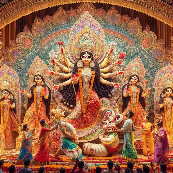 राजा कंस नारायण और दुर्गोत्सव की परंपरा