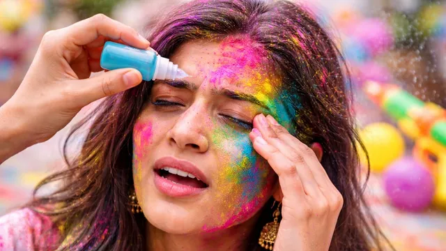 How to remove holi colour from face