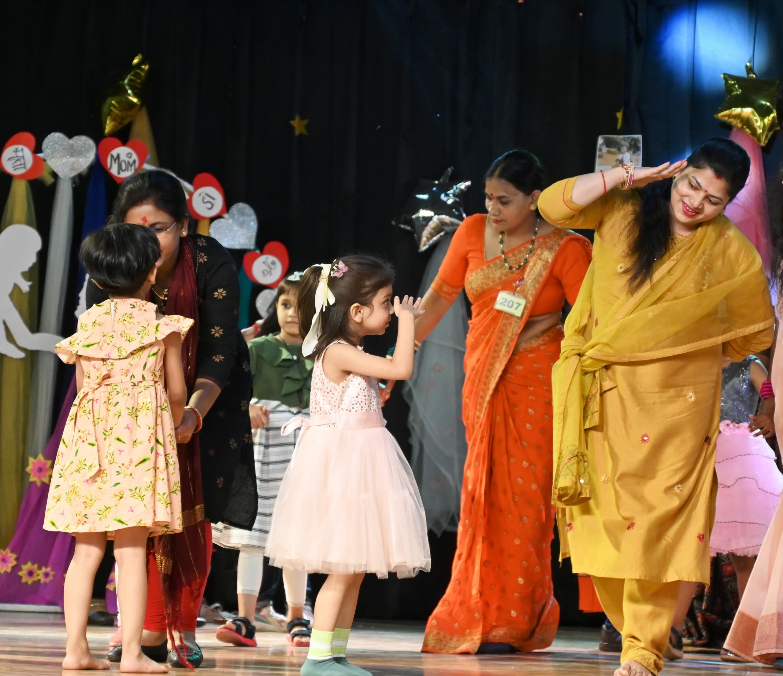 St. Joseph's children celebrated Mother's Day, children danced with their mother.