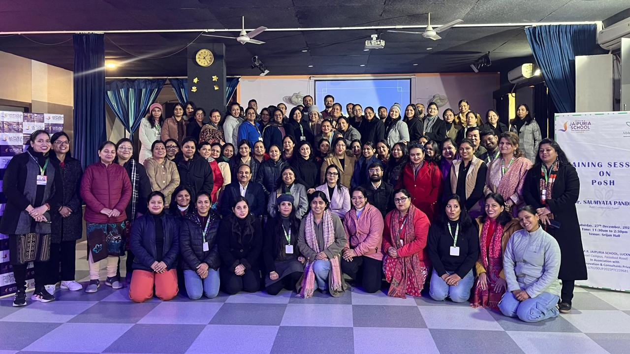 Seth M.R. Jaipuria School, Goyal Campus, organized a workshop on the POSH Act.