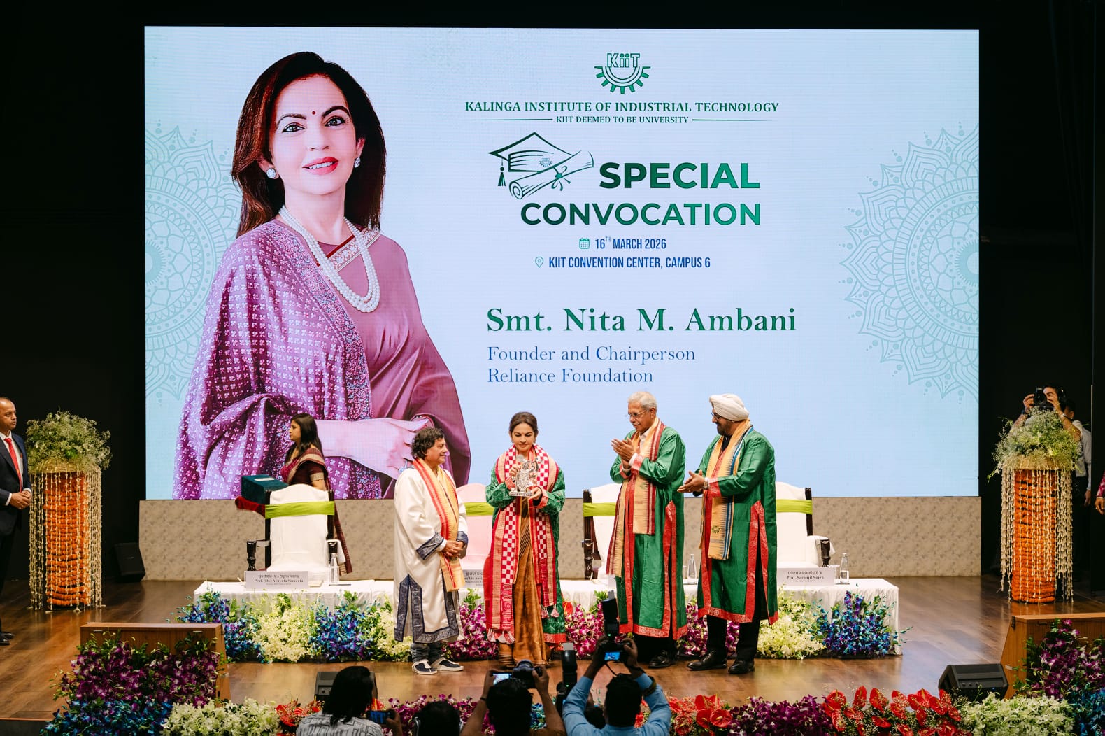 KIIT University Honors Nita M. Ambani with Honorary Doctorate