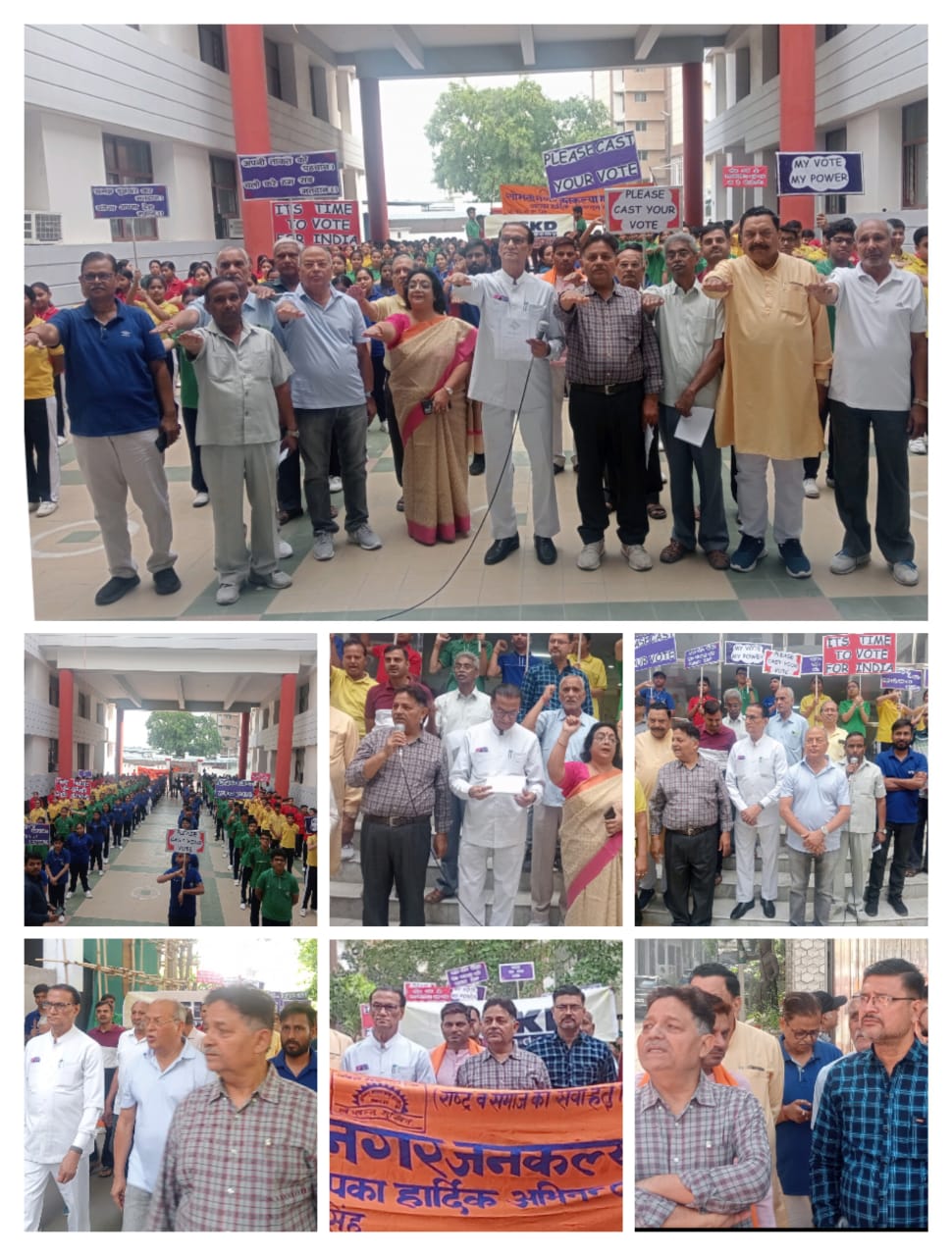 Voter awareness rally was organized at S K D Academy, Vikrant Khand 3.