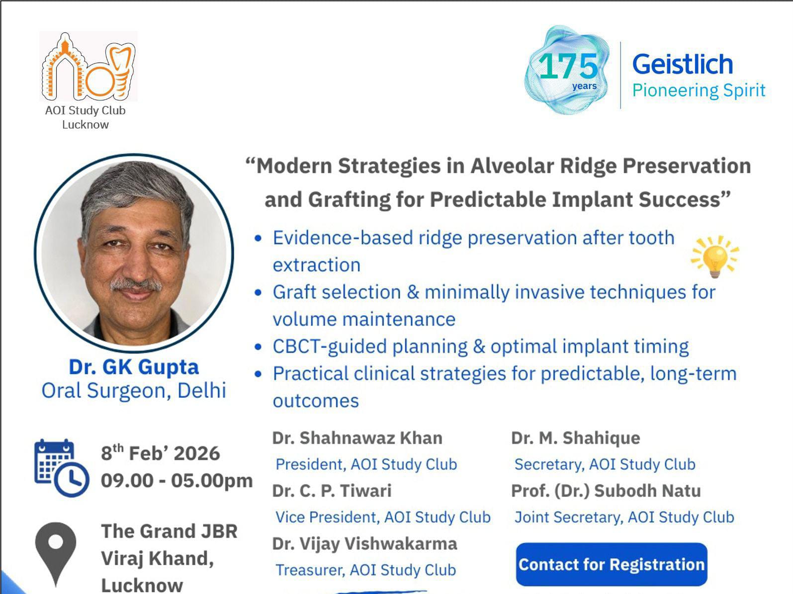 AOI स्टडी क्लब, लखनऊ द्वारा दंत चिकित्सकों के लिए विशेष वैज्ञानिक कार्यशाला का आयोजन