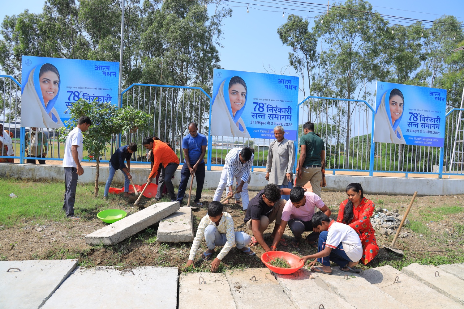Preparations for the 78th annual Nirankari Sant Samagam on a large scale