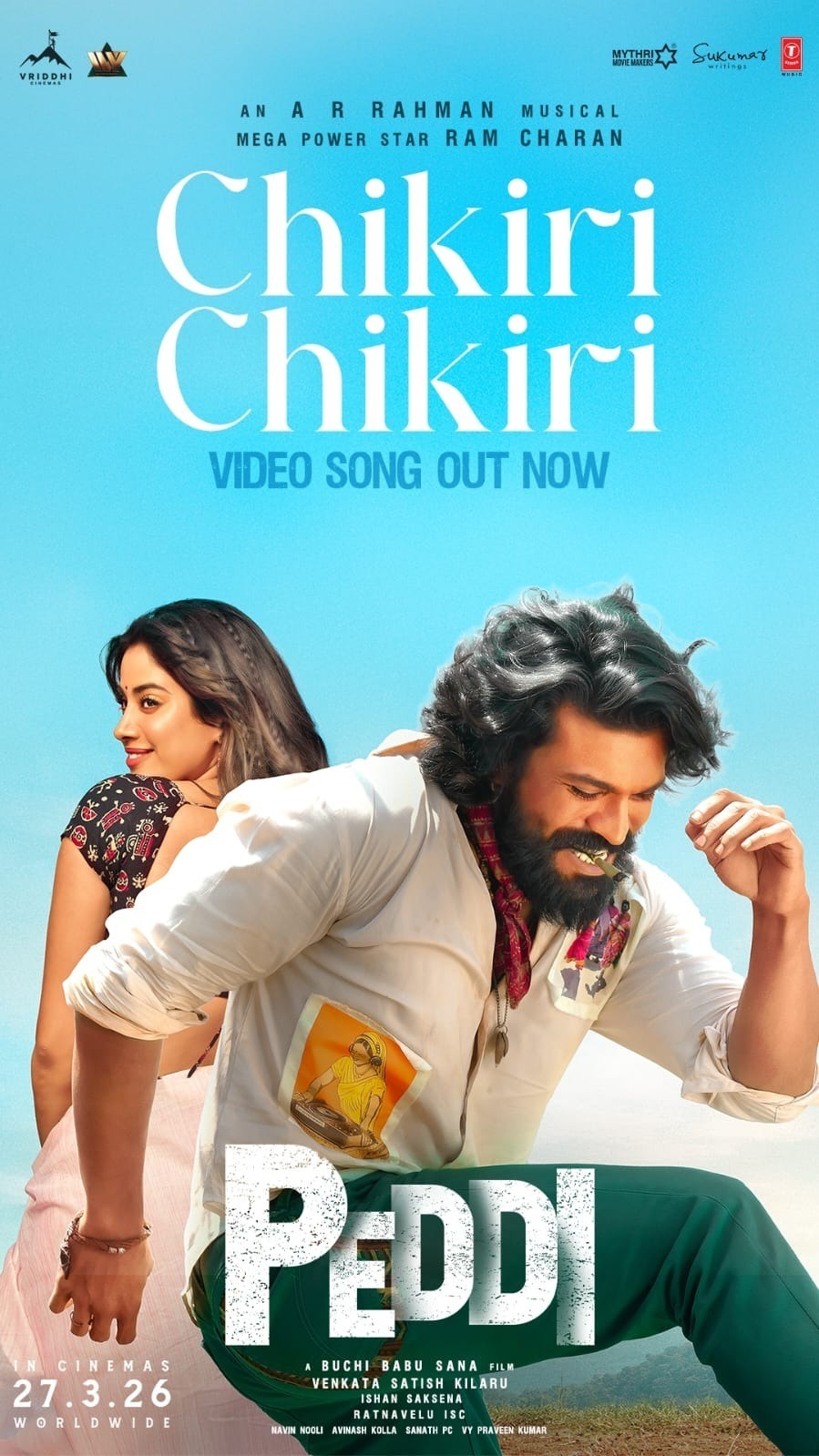 Ram Charan's film 'Peddi's' first song 'Chikiri Chikiri' released, A.R. Rahman's music adds to the excitement.