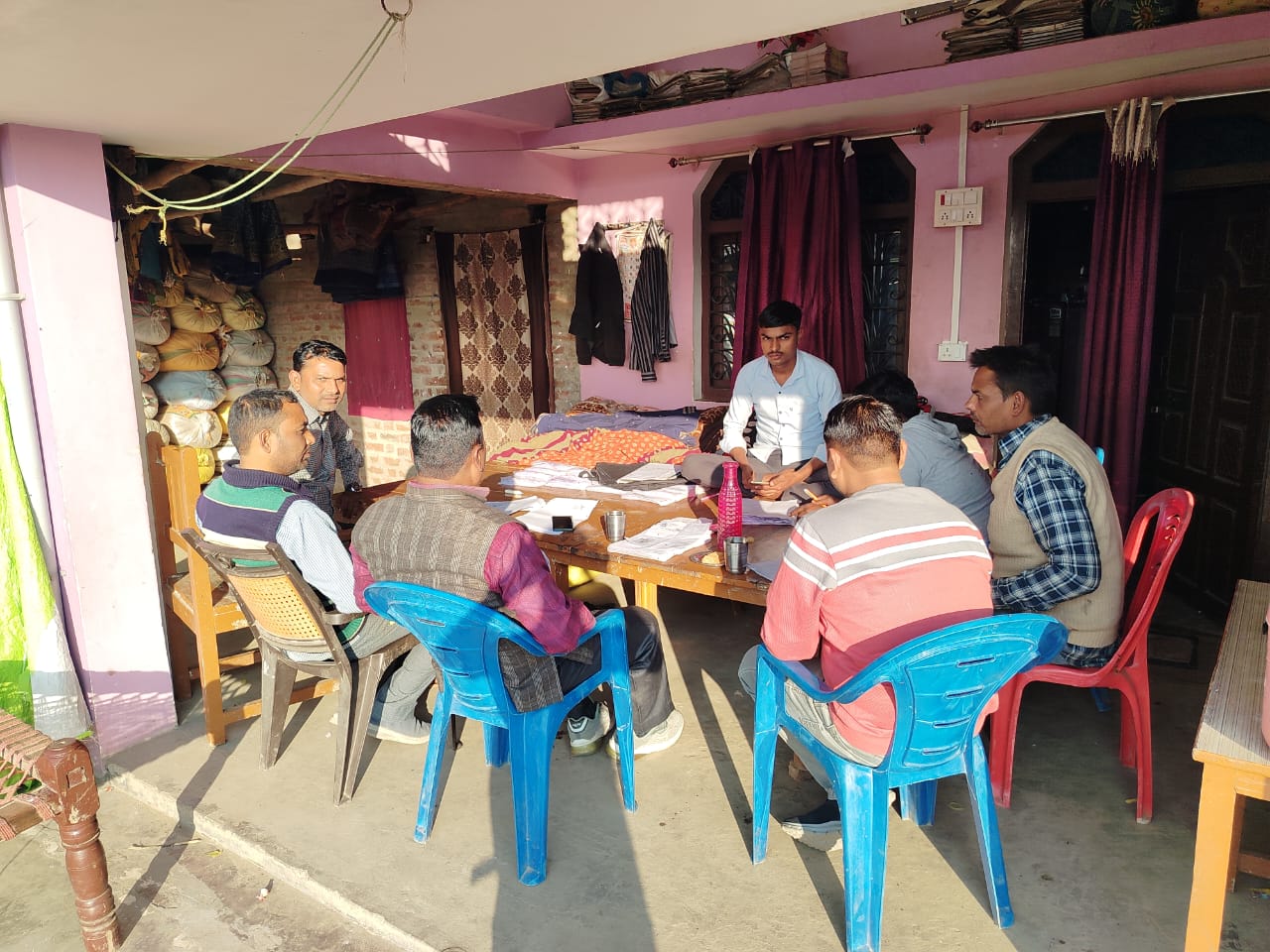 District administration's strictness: District-level officials visited the area and took a detailed review of the progress of SIR works.