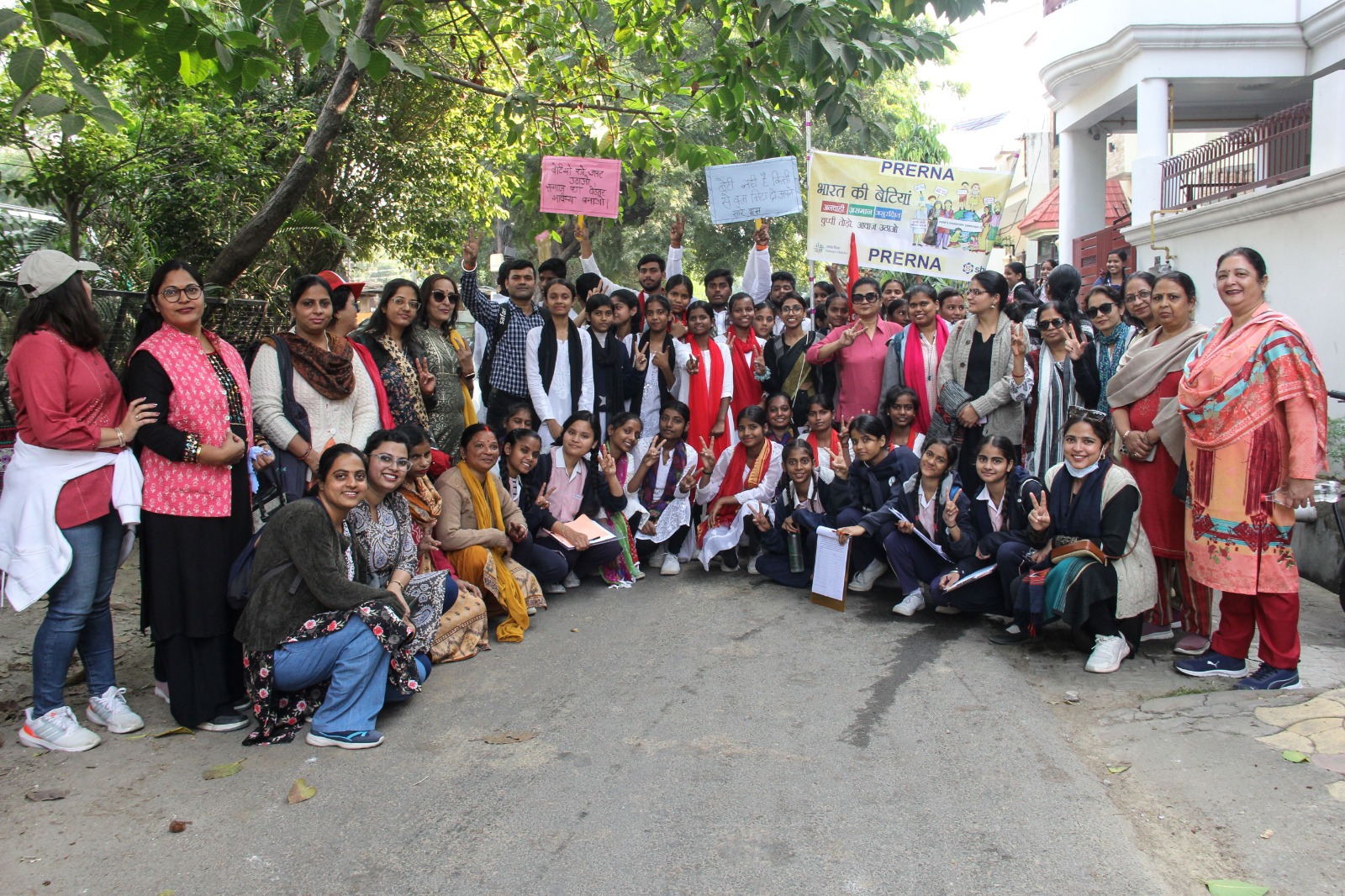 Awareness on women safety: Prerna students made more than 3000 people aware